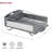 Large Capacity Full Size Rust Resistant Dish Rack With Angled Drain Board And Removable Flatware Caddy, Light Grey