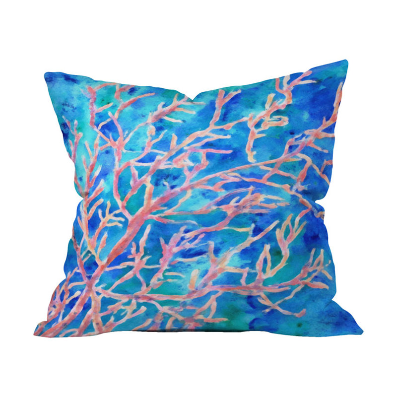 Coussin extérieur à ventilateur corail, 18 po x 18 po