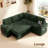 85" Sectional Sofa Couch With Pull Out Bed, 5 Seat L Shaped Pull Out Couch Bed With Usb Ports, Modular Sleeper Sofa Bed, Large Sectional Couches For Living Room-633329884
