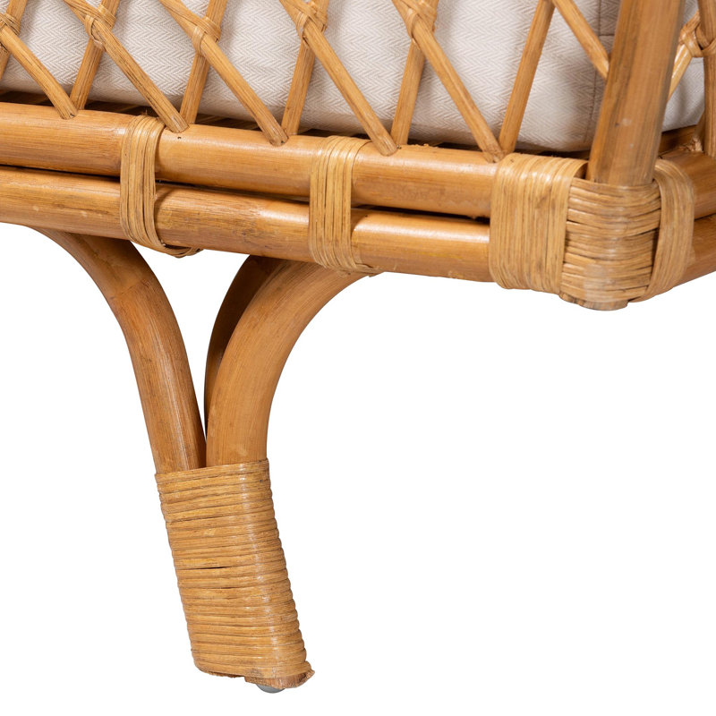 Lit de jour en rotin naturel tissé à la main avec coussin Bali - Pari Akemi