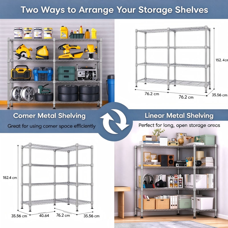 Shelving Unit, 152.4 cm W x 35.56 cm D x 152.4 cm H