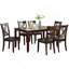 Ensemble de salle à manger 7 pièces 6 chaises d'appoint 6 chaises d'appoint à finition espresso propre