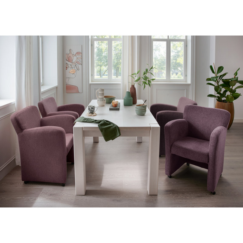 Ekaterine 49cm H Polyester Blend Upholstered Armchair, Bordeaux