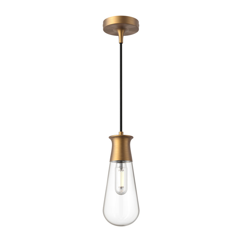 Luminaire suspendu d'extérieur à 1 ampoule Marcel, Doré vieilli