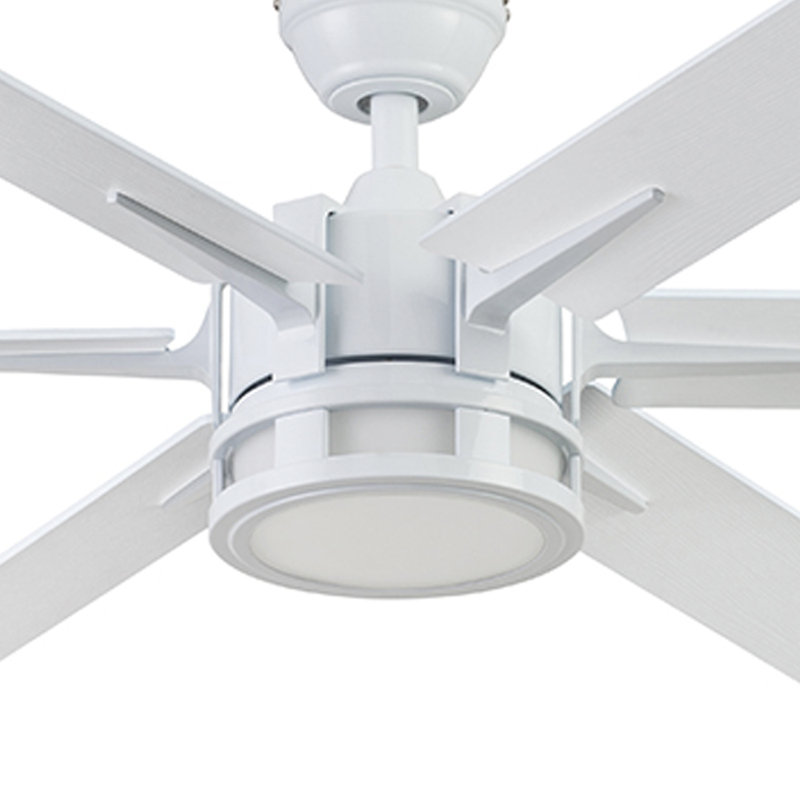 Bright White 56-Inch Ceiling Fan with LED Light and Remote