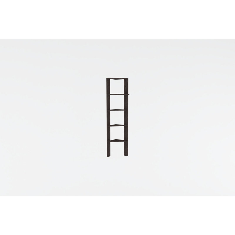 Baugus 160cm H x 45cm W Standard Bookcase, Anthracite