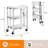 Portable Folding Service Cart, 3-tier Fold Up Rolling Cart,  Up To 330 Lbs Load Capacity,t For Office Home Warehouse