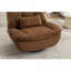  Fauteuil inclinable électrique moderne multifonctionnel, coulissant pivotant à 270 ° avec charge USB, tissu brun bois