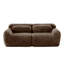 Canapé modulaire à 2 places pour canapé modulaire, conception antidérapante en tissu moelleux et moelleux, éponge haute densité 32D, conception ergonomique sans assemblage, avec coussins décoratifs pour le salon, chocolat-1835913253