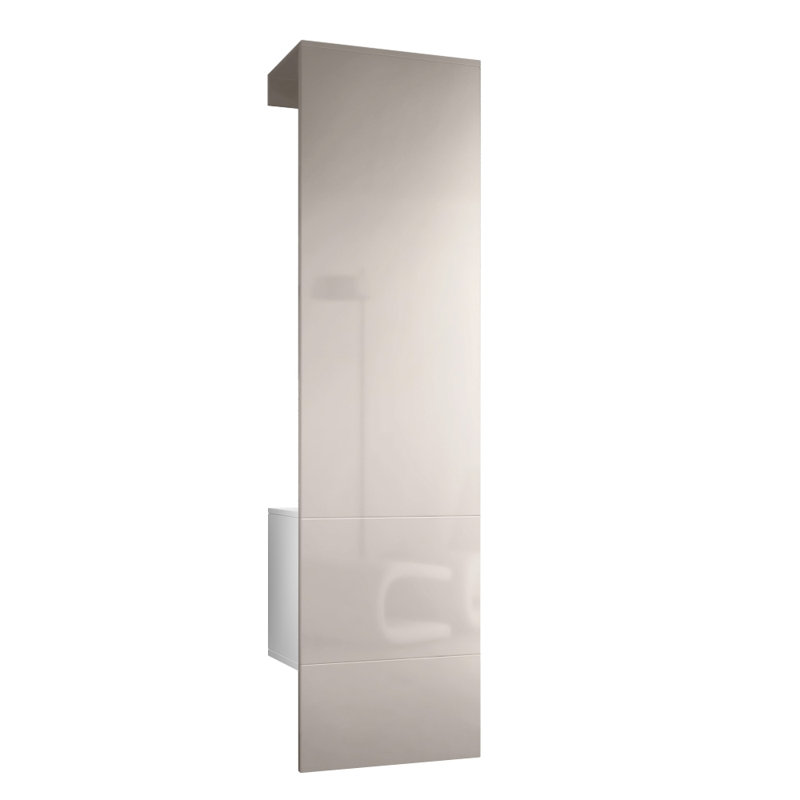 Callisto 52 cm W Hall Tree with Shoe Storage, Glossy Sand-Grey