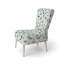 Chaise d'appoint rembourrée Teal & Ivory Coastal Elegance Floral