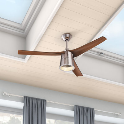 Ventilateur de plafond à hélice à DEL 3 pales 52 "Crestwood avec télécommande et ensemble d’éclairage inclus