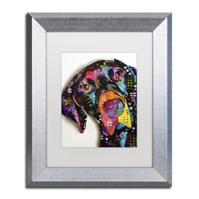 « pointer », impression encadrée sur toile