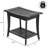 Tucker Modern 22" Black Acacia Wood Shower Bench with Storage Shelf, Water-Resistant 2-Tier Spa Bath Stool for Bathroom and Outdoor Use-315371885