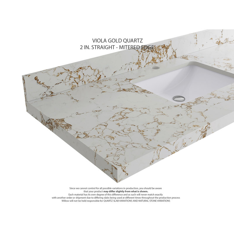 Ensemble de meuble-lavabo double 72 po Sonoma, Doré Viola