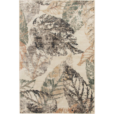 Williston Forge Kirra Taylen Beige/Multi Floral Indoor Polypropylene Area Rug