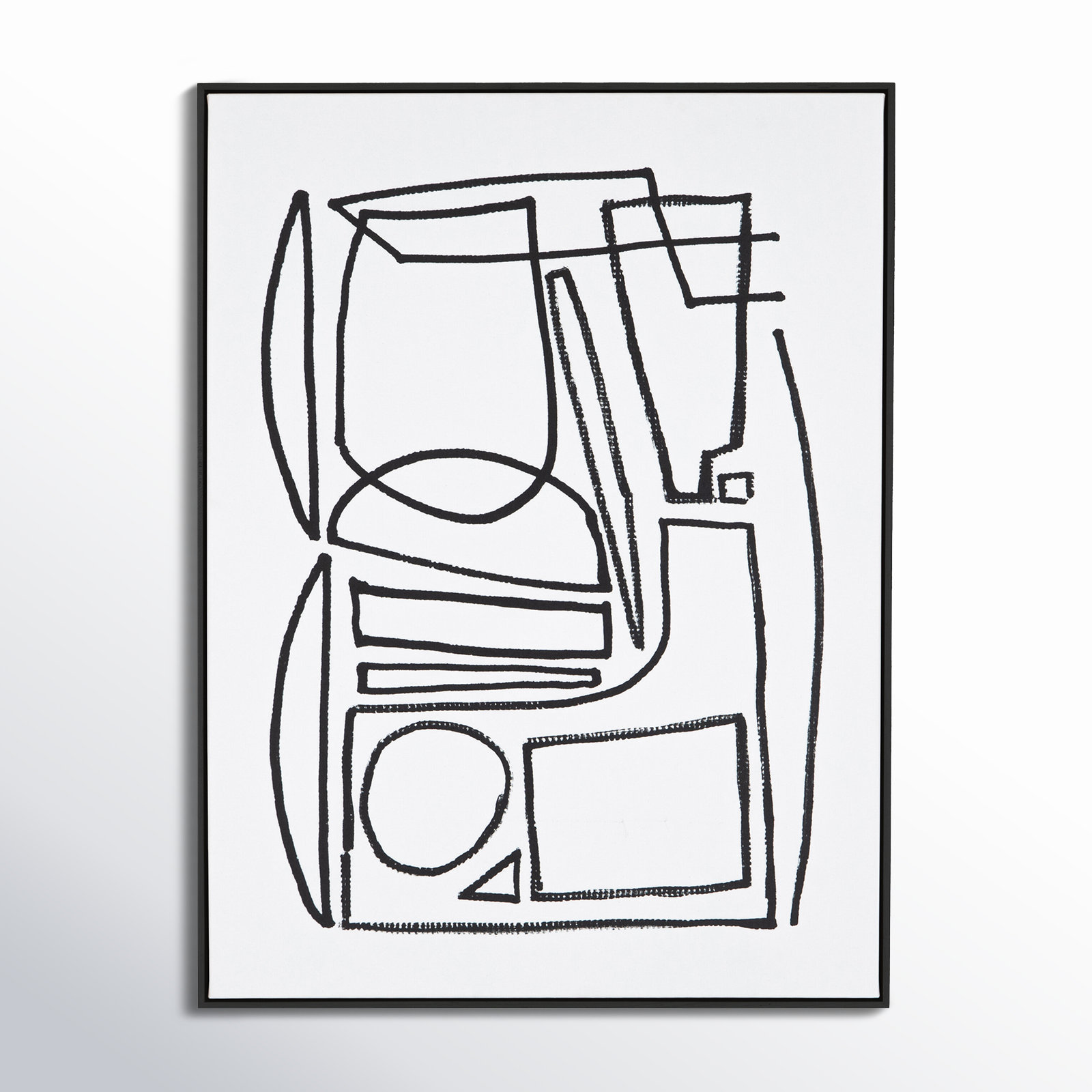 Stark 1 by Dan Hobday, Black Floater Framed, 32" H x 24" W x 2" D