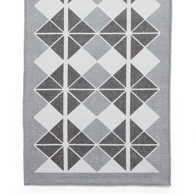 Victoria Machine Woven Grey Area Rug