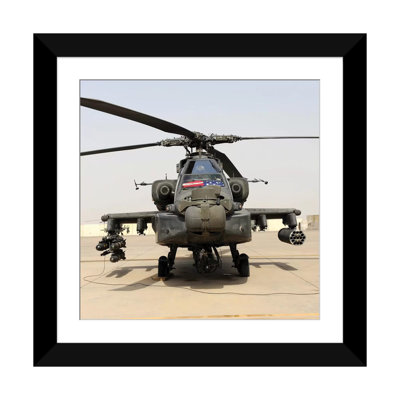 « front view of a ah-64d apache longbow », reproduction de photo sur toile