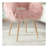 Faux Fur Upholstered Make up chair Side Dining Chair with Metal Leg(Beech Metal Leg)-555440445