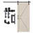 Sliding Standard Single Barn Door Hardware Kit with Handle and Floor Guide-59037401