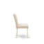 L'ensemble de table de salle à manger 5 pièces pour 4 personnes comprend une table de cuisine ronde avec piédestal et 4 chaises rembourrées en tissu de lin beige clair, lin blanc-1243050150-1243050151-1326178731