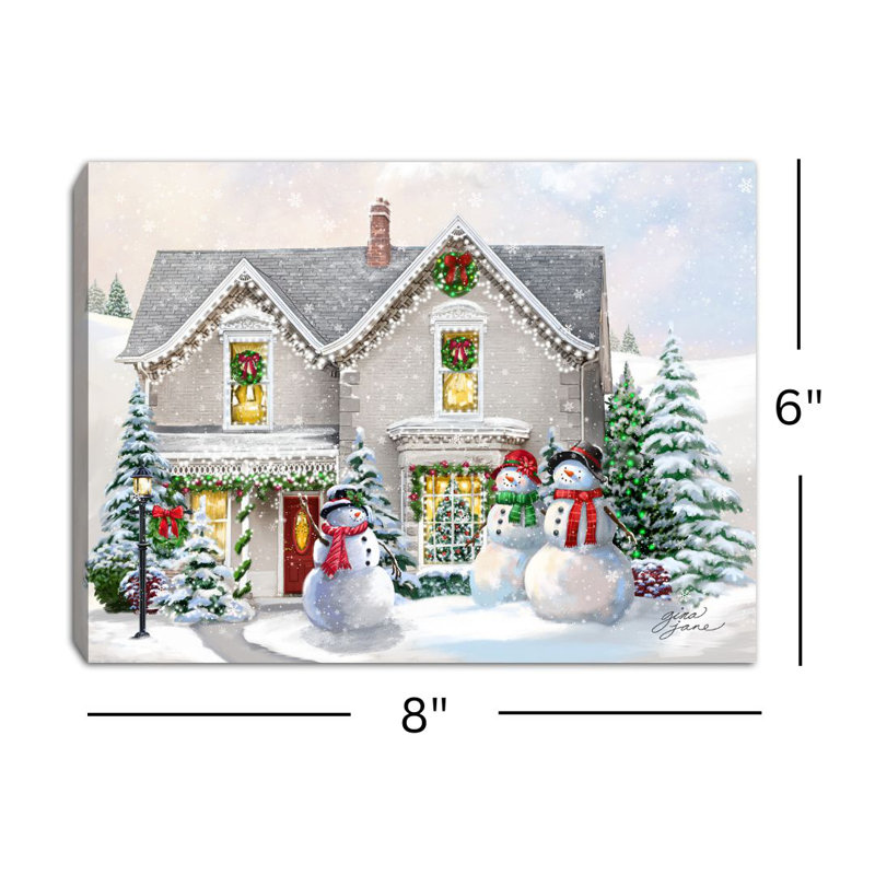 Mini fond de chevalet victorien de Noël 8 x 6