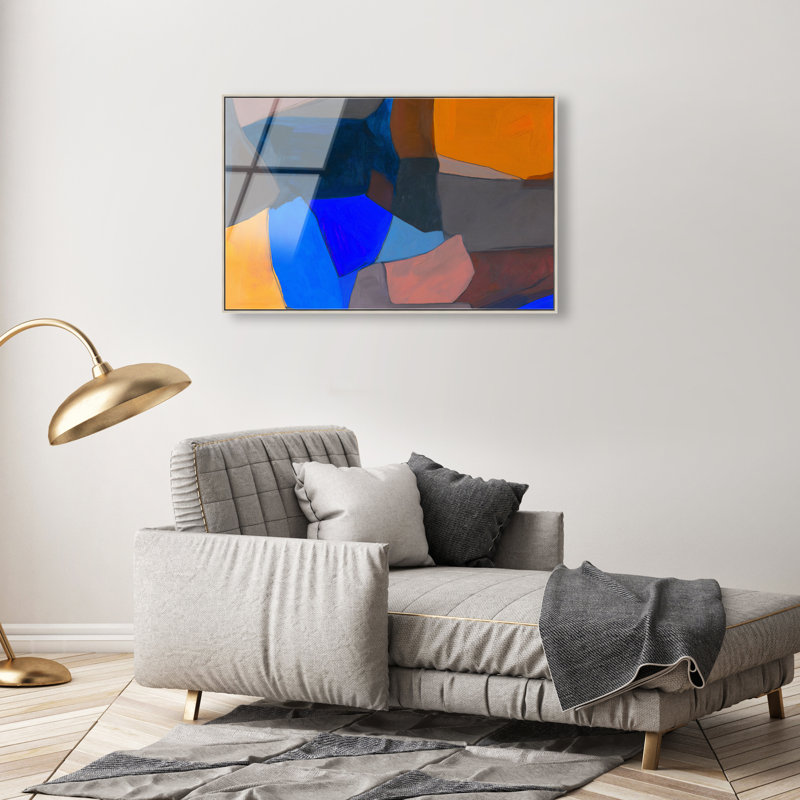 Patchwork Dream I High-Gloss Frameless Acrylic Glass Wall Art Abstract Print by Oliver Gal, Ready to Hang, 15 x 10