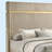 Malcolm Beige Upholstered Queen Wingback Bed