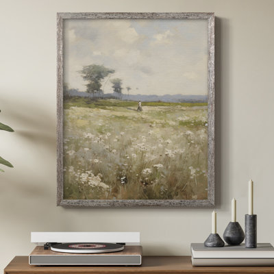 «Vintage Landscape», reproduction encadrée en bois massif
