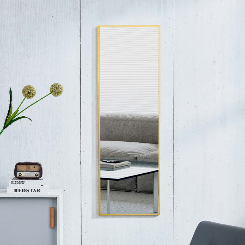 Miroir Quinnisha, Bois massif, Naturel / naturel, H 65 po x l 23 po