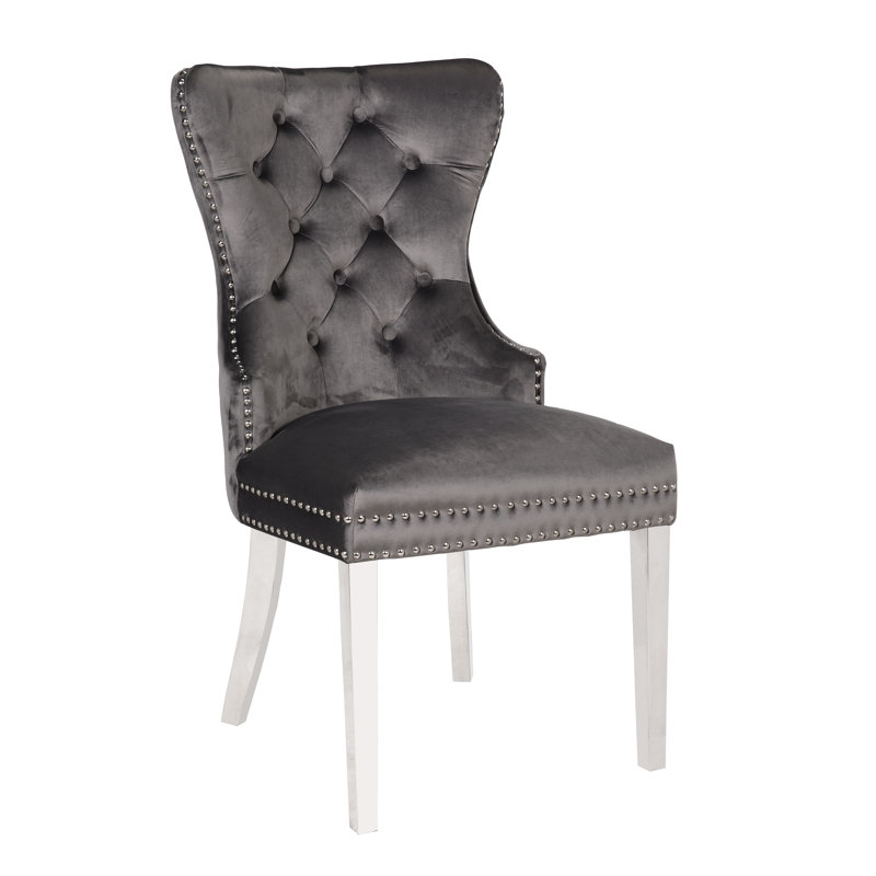 Chaise parsons Ashlee, Gris foncé