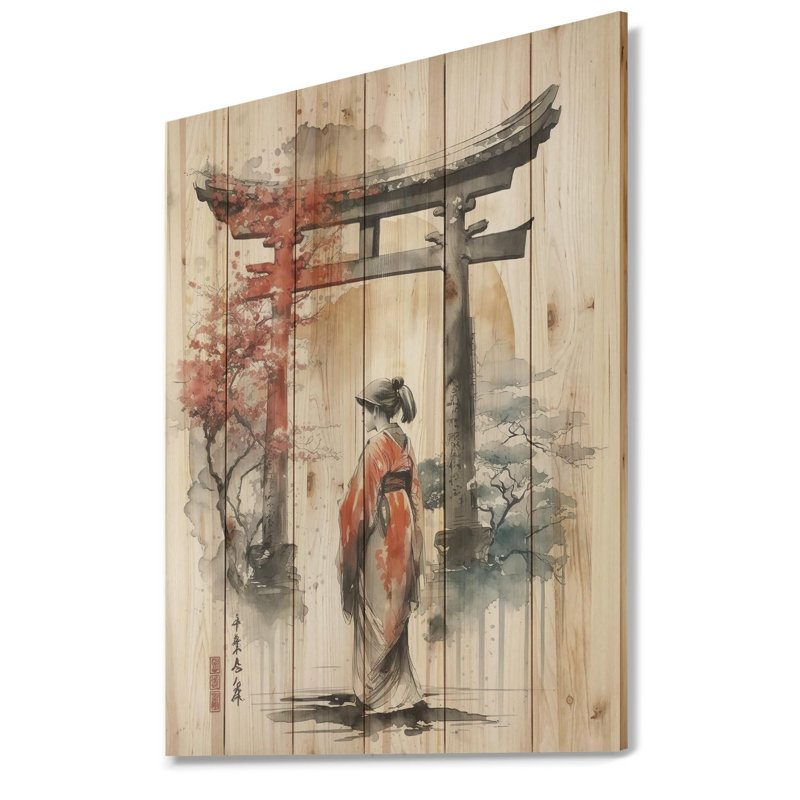 Angalina Angalina - Unframed Print on Wood, 20" H x 12" W x 1" D
