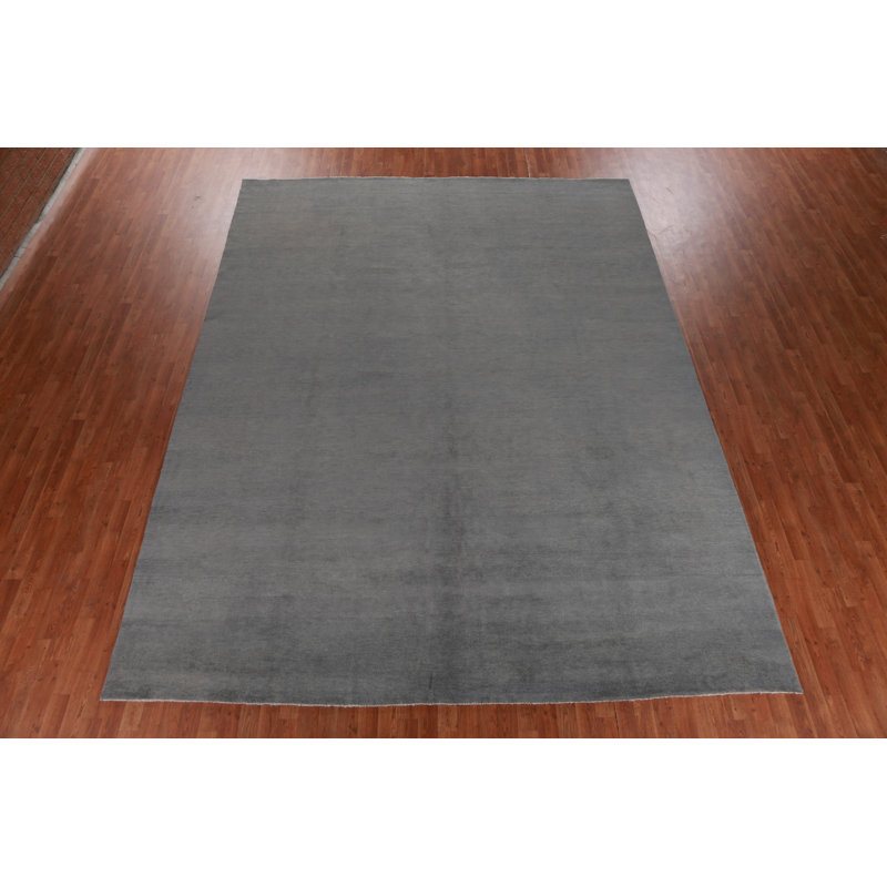 Tapis contemporain gris Gabbeh 10x13