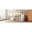 Lit mezzanine double avec bureau en L et port USB, lit mezzanine en métal avec garde-robe et tablette réglable, lit mezzanine haut avec DEL pour enfants, adolescents, adultes-1754717884