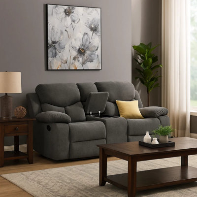 Derlyum Upholstered 82'' Reclining Loveseat