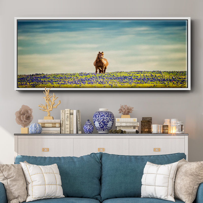 Sunlit Midwest II- Framed Canvas, 8" H x 20" W