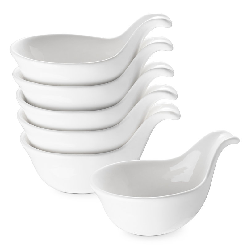 Ensemble de bols à tremper en céramique 4,8 po - 6 tasses à sauces pour fêtes