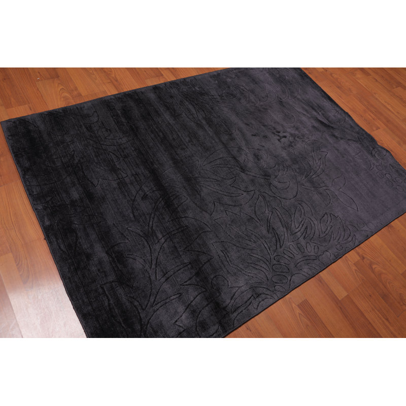 Tapis gris anthracite crocheté à la main Tillis
