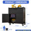 Armoire roulante pour outils de garage - 1 tiroir, compartiments verrouillables, 360 roues pivotantes, rangement robuste noir et gris, 2 portes verrouillables,
