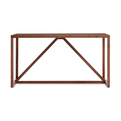 Strut Walnut Metal Base Dining Table