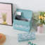 Boîtes de rangement décoratives avec couvercles, ensemble de 3 boîtes en carton pour la décoration intérieure et les documents, organisateurs de souvenirs pour souvenirs avec fermeture magnétique, rangement pour photos, botanique bleu
