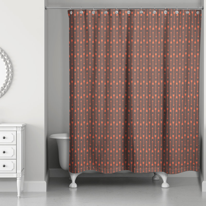 Rideau de douche simple Cramlington, Brun