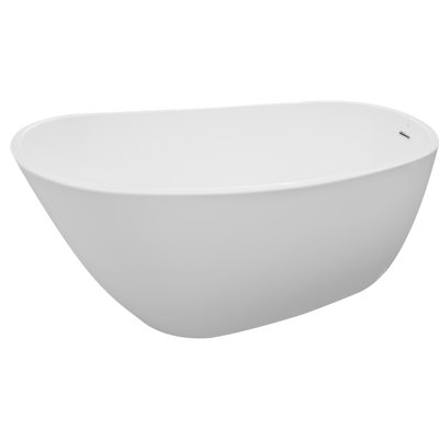 Serenity 68.25'' x 31.25'' Freestanding Soaking Acrylic Bathtub