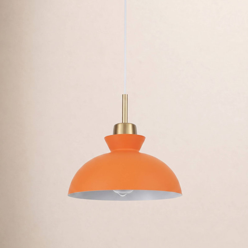 Gibran 1 - Light Green Single Pendant, Orange