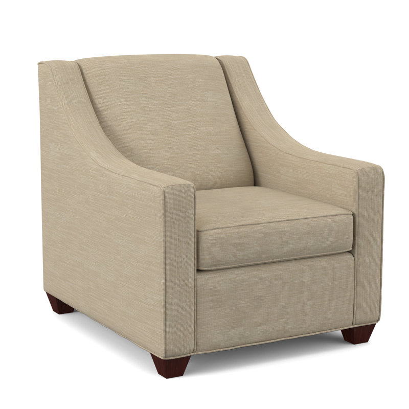 Phillips Upholstered Accent Chair, Empire Mahogany, Ridgecrest Putty