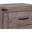Table de chevet 1 pièce en mélamine stratifiée 2 tiroirs avec quincaillerie en métal foncé