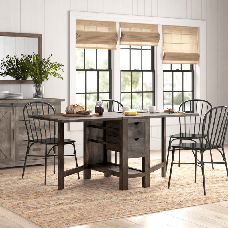 Radhya Extendable Acacia Solid Wood Dining Table