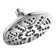 6" Round Thin 5-Function Adjustable Spray Shower Head with 10" Wall Mount Arm
