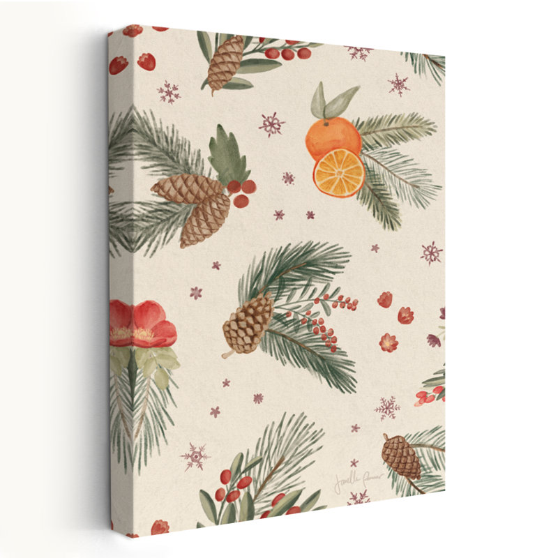 Motif de fleurs d'hiver - fleurs de baies, art des fêtes, H 48 po x l 32 po